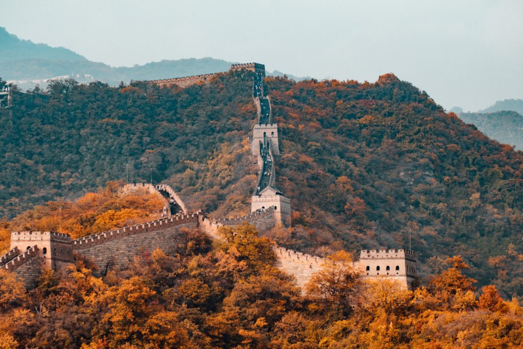 great wall china beijing autumn
