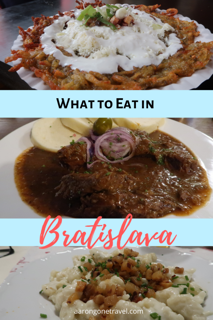 Wondering what to eat in Bratislava? This post has got you covered! Introducing most of the national Slovak favourites including Halusky, Kapustnica, Trdelnik, potato pancake and other Slovak goodness!